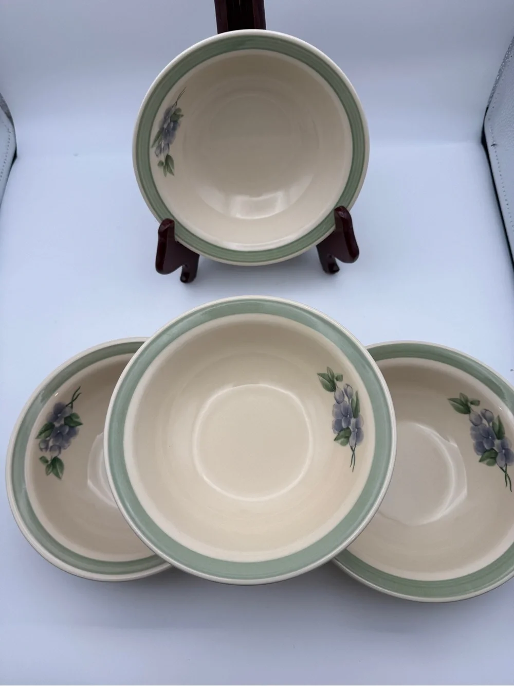 Pfaltzgraff Garden Party soup, cereal, berry bowls set of 4